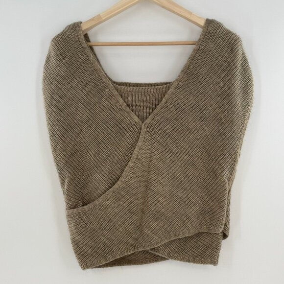 Anthropologie by Anthropologie Twist Front Sweater Set Beige Neutral Size XS - Picture 2 of 16